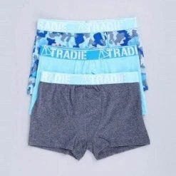 Tradies Tradie Boys 3 Pack Fitted Trunk