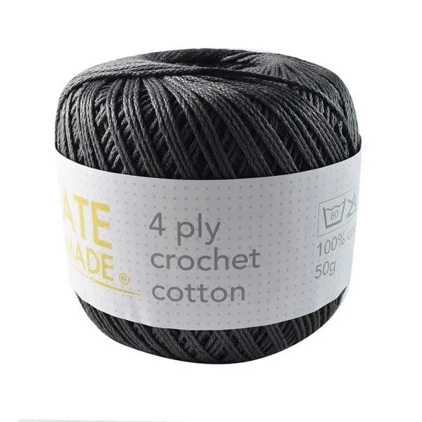 Create Handmade 4 ply Crochet Cotton Create Handmade 4 Ply Crochet Cotton -Akubra Store charcoal create handmade 4ply