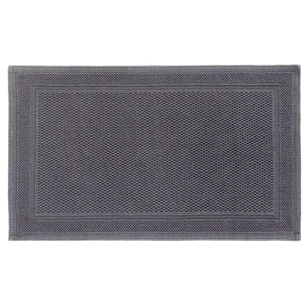 Renee Taylor Cobblestone 100% Cotton Jacquard Bath Mat Renee Taylor Cobblestone 100% Cotton Jacquard Bath Mat -Akubra Store charcoal
