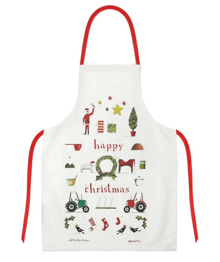 Red Tractor - Happy Christmas Apron Red Tractor Designs Red Tractor - Happy Christmas Apron -Akubra Store happy 20apron