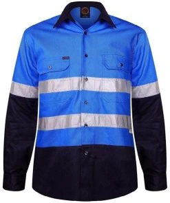 Ritemate Kids Pilbara 2 Tone Open Front Tape Shirt