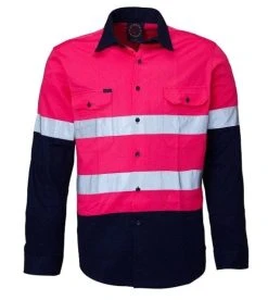 Ritemate Kids Pilbara 2 Tone Open Front Tape Shirt -Akubra Store ritemate kids 2 tone pink rm405