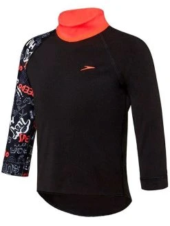 Speedo Boys Script Long Sleeve Rashie