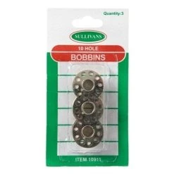 Sullivans Metal 10 Hole Bobbins (3 Pack)