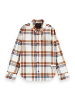 Scotch & Soda Yarn-dyed Long-sleeved Flannel Shirt