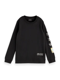 Scotch & Soda Boys Placed Artworks Long-sleeved T-shirt
